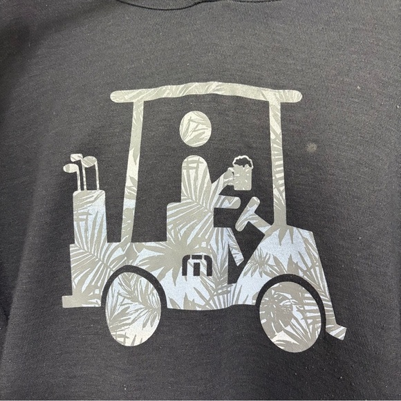 Travis Mathew Golf Cart Hoodie Sweatshirt Pullover Black Medium Men's Cotton Bl - Picture 3 of 14